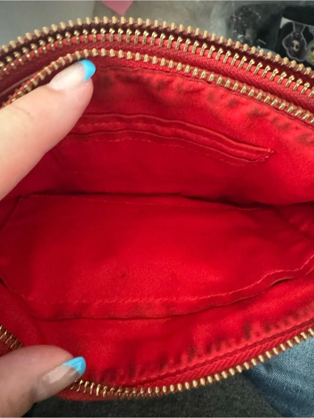 Coach Red Leather Wristlet Crossbody